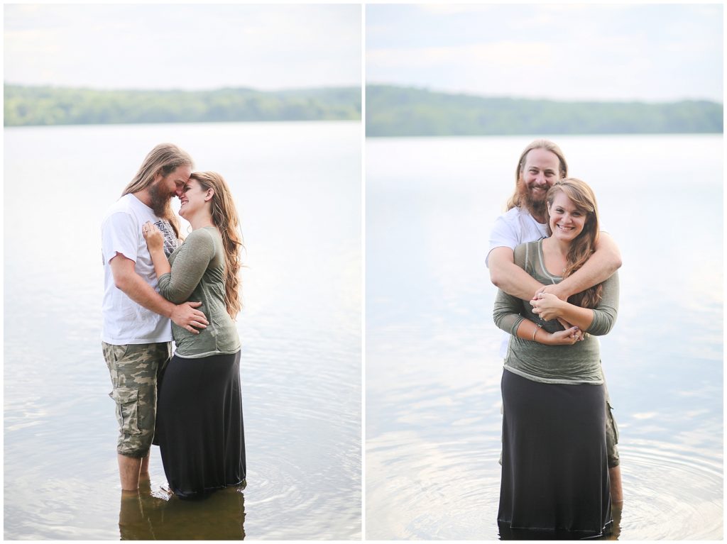 engagement session in lake