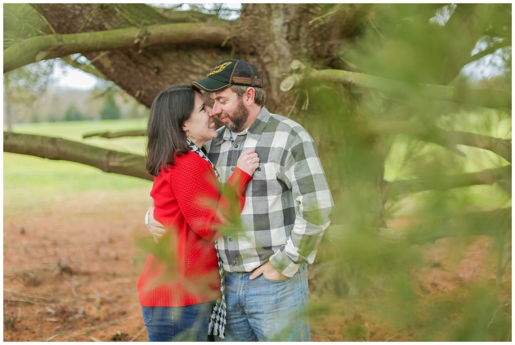 simple winter engagement session