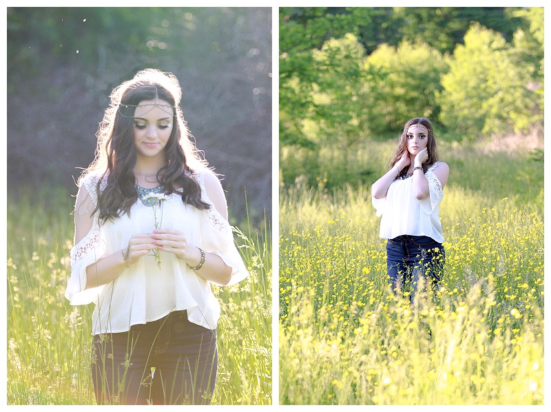 bohemian themed teen portraits